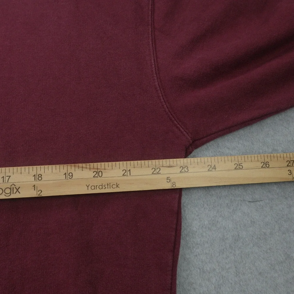 True Religion Hoodie Mens Large‎ Maroon Casual Pullover Logo Sweatshirt